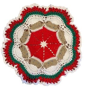Christmas Santa Clause Doily Vintage